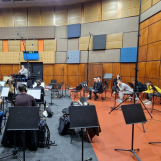 Hangtechnikus növendékek kihelyezett gyakorlati órája a Pannónia Stúdióban